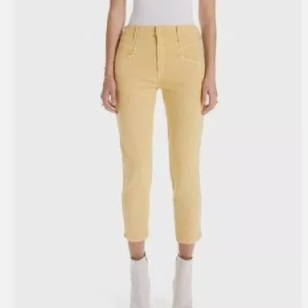 MOTHER Denim The Breaker Crop So Far Gone in RattanYellow Size 26